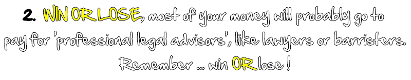 Most of your money will be spent on expensive legal advisors. Perhaps needlessly!